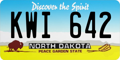ND license plate KWI642