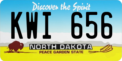 ND license plate KWI656