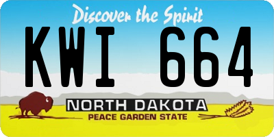 ND license plate KWI664