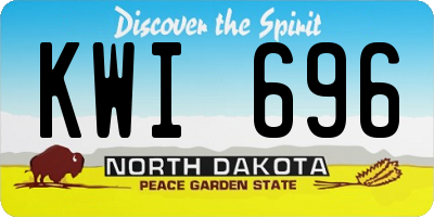 ND license plate KWI696