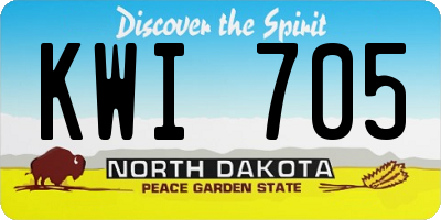 ND license plate KWI705