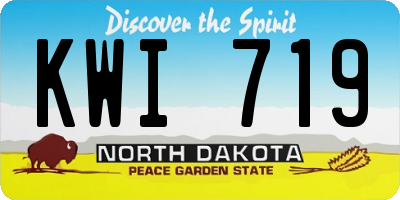 ND license plate KWI719