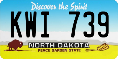 ND license plate KWI739