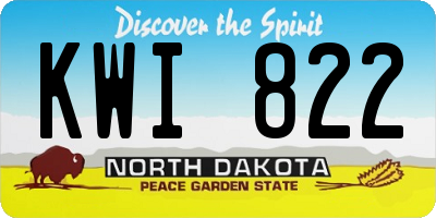 ND license plate KWI822