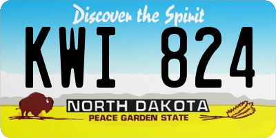 ND license plate KWI824