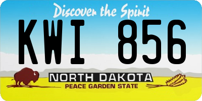 ND license plate KWI856