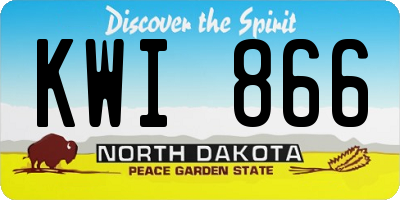 ND license plate KWI866