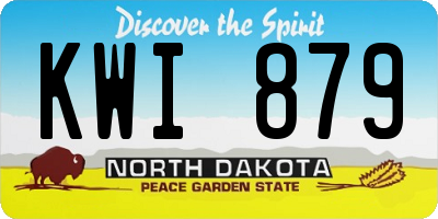 ND license plate KWI879