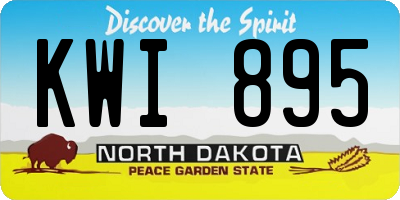 ND license plate KWI895