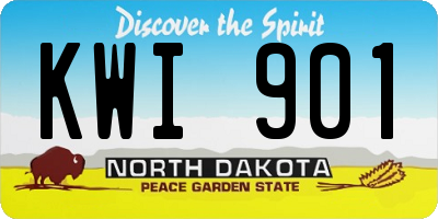 ND license plate KWI901