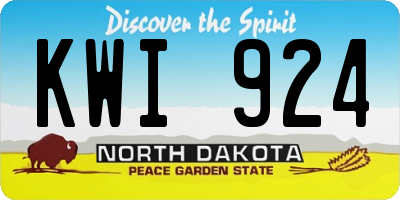 ND license plate KWI924