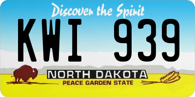 ND license plate KWI939