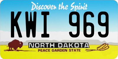 ND license plate KWI969
