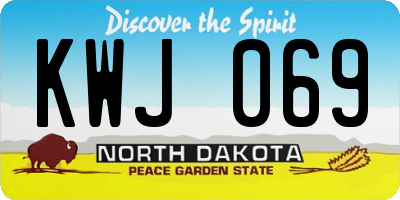 ND license plate KWJ069