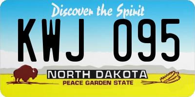 ND license plate KWJ095