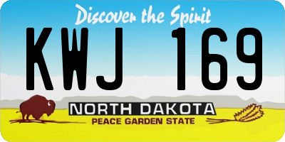 ND license plate KWJ169