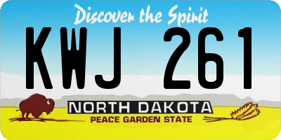 ND license plate KWJ261
