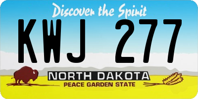 ND license plate KWJ277
