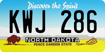 ND license plate KWJ286