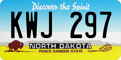 ND license plate KWJ297