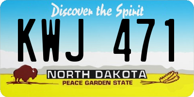 ND license plate KWJ471
