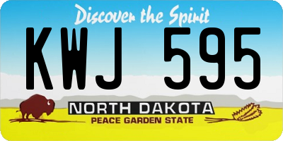 ND license plate KWJ595