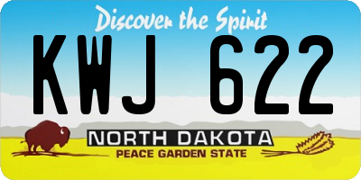 ND license plate KWJ622