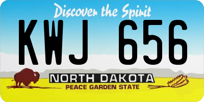 ND license plate KWJ656