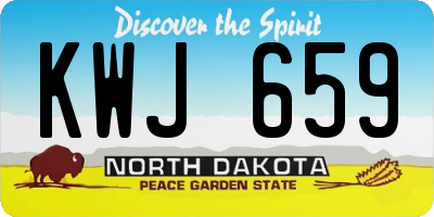 ND license plate KWJ659