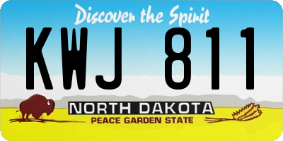 ND license plate KWJ811