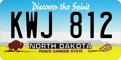 ND license plate KWJ812