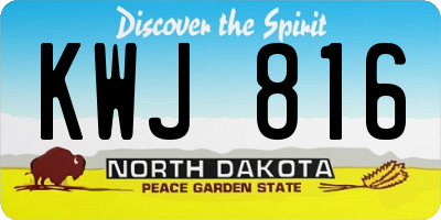 ND license plate KWJ816