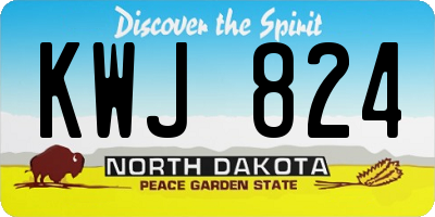 ND license plate KWJ824