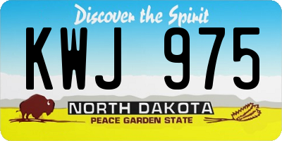 ND license plate KWJ975