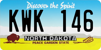 ND license plate KWK146