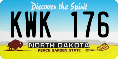 ND license plate KWK176