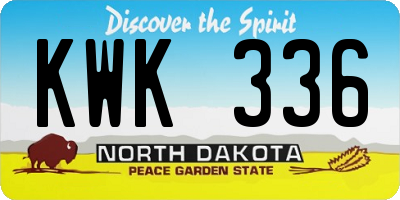 ND license plate KWK336