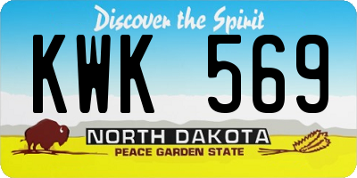ND license plate KWK569
