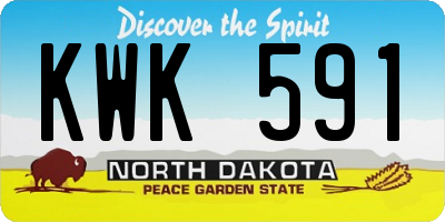 ND license plate KWK591