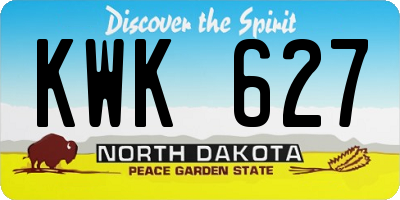 ND license plate KWK627