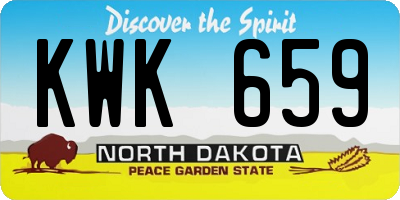 ND license plate KWK659