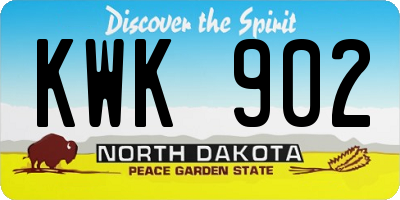 ND license plate KWK902