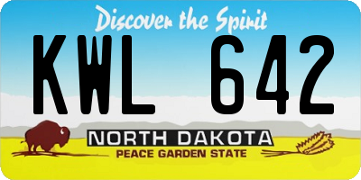 ND license plate KWL642