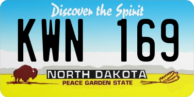 ND license plate KWN169