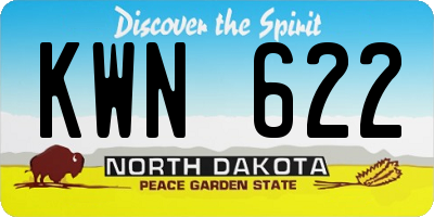 ND license plate KWN622