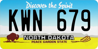 ND license plate KWN679