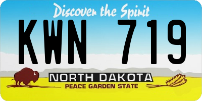ND license plate KWN719