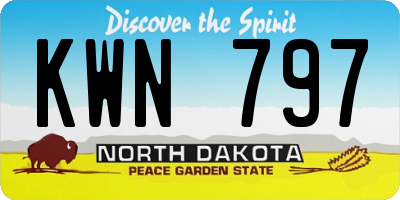 ND license plate KWN797