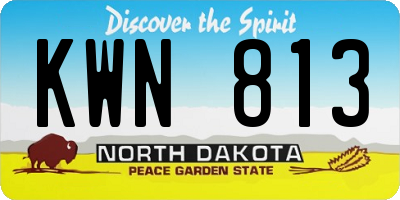 ND license plate KWN813