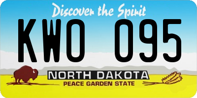 ND license plate KWO095